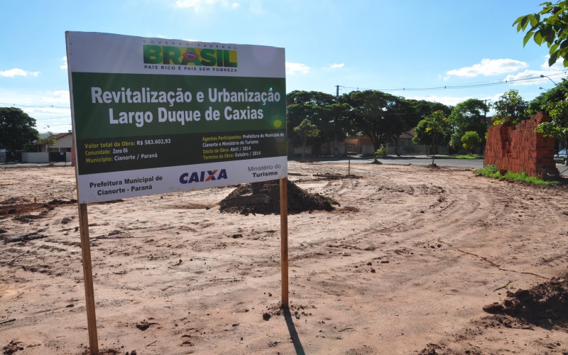 Começam obras de revitalização da Praça Duque de Caxias