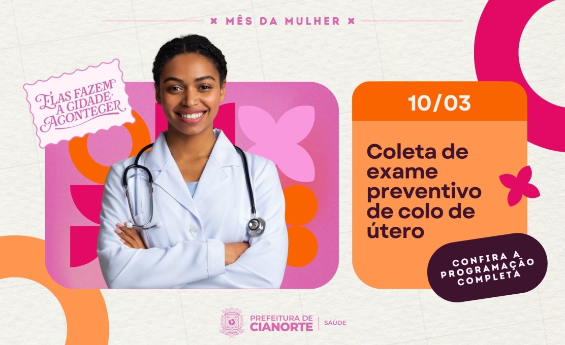 No Mês da Mulher, Cianorte abre UBS aos sábados para mutirão de exames preventivos