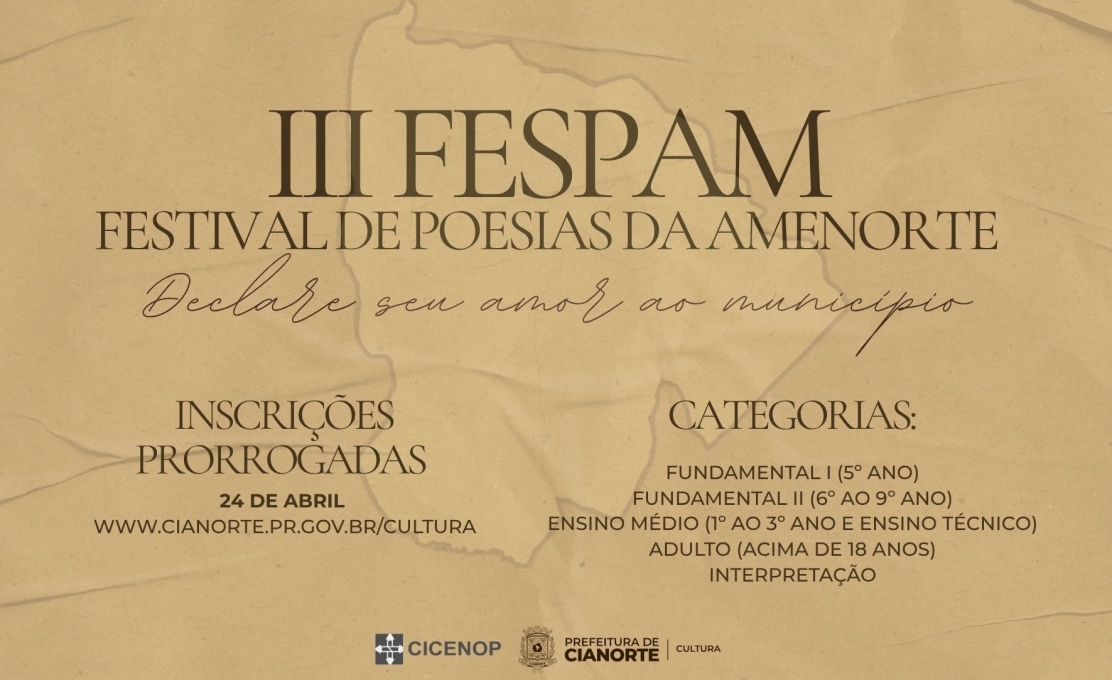 Inscrições para o III FESPAM são prorrogadas até esta sexta-feira 
