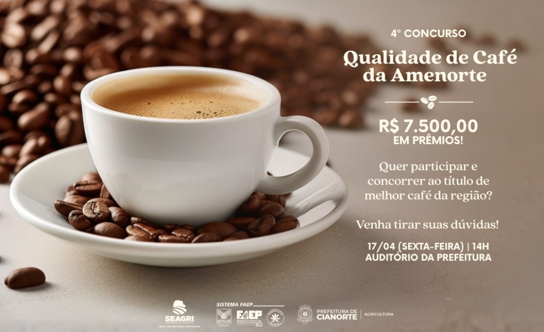 Prefeitura convoca produtores para reunião técnica do 4º Concurso Qualidade de Café 
