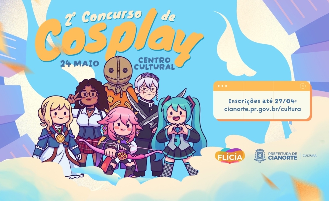 Inscrições para o 2º Concurso de Cosplay de Cianorte terminam nesta segunda-feira (27) 