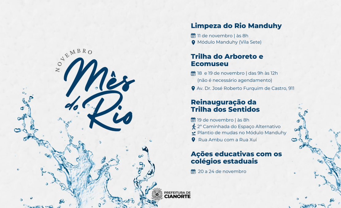 Cianorte tem programação para celebrar Mês do Rio