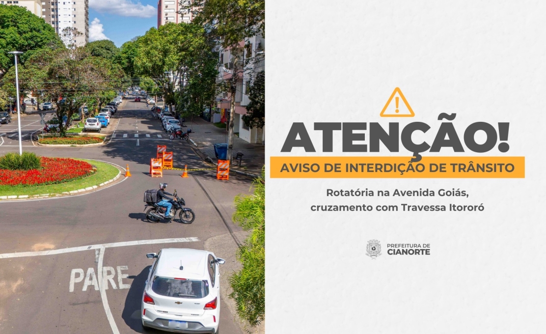 INTERDIÇÃO DE TRÂNSITO - AV. GOIÁS