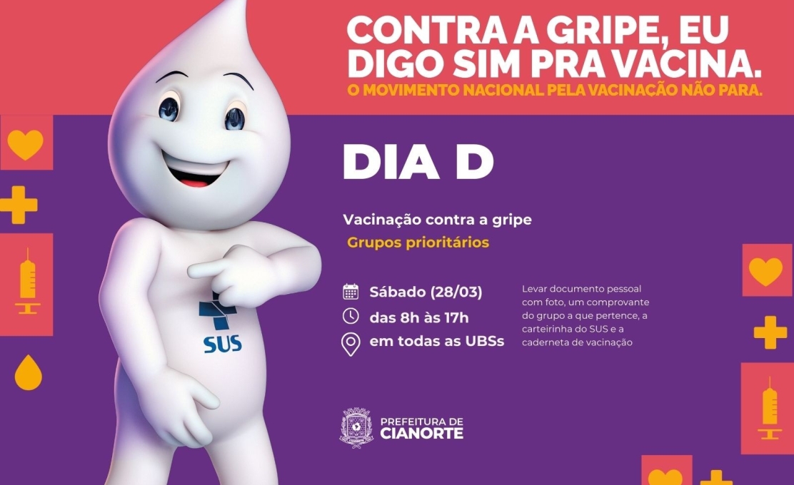 Vacinação contra a gripe começa neste sábado com Dia D