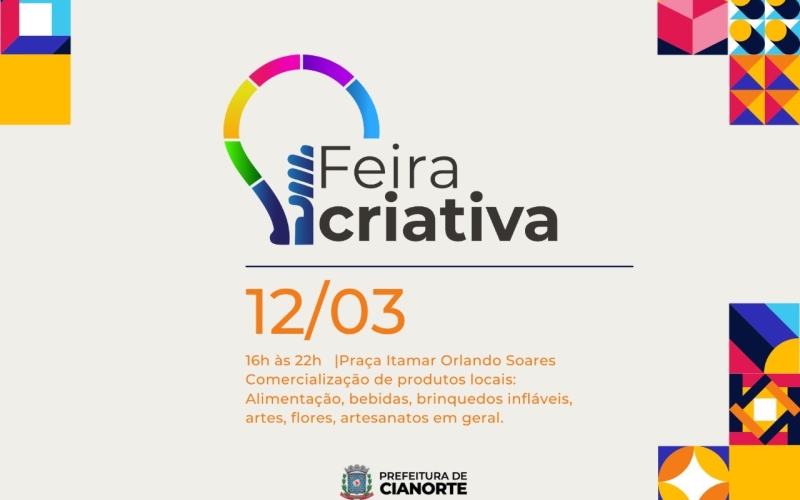 2ª edição da Feira Criativa acontece neste sábado