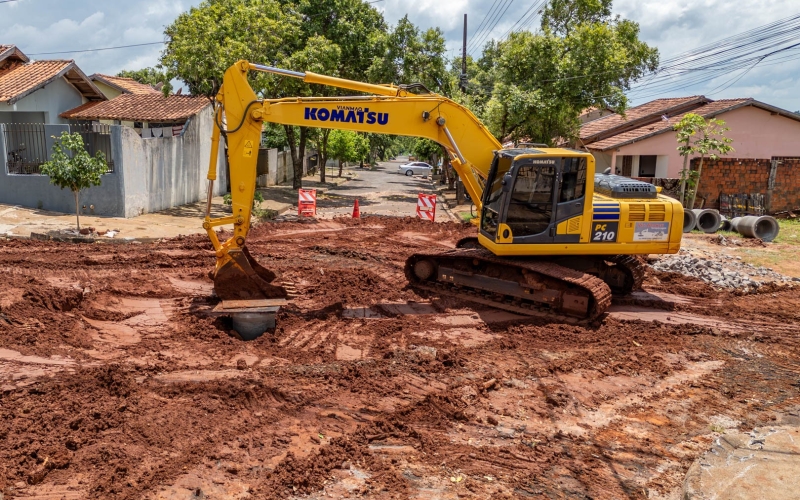 Prefeitura de Cianorte realiza obras de melhoria no sistema de galeria pluvial do Morada do Sol