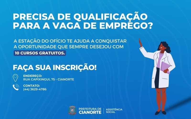 Estação do Ofício abre inscrições para seis cursos profissionalizantes gratuitos