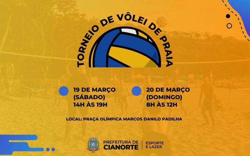 2º Torneio de Vôlei de Praia acontece neste final de semana