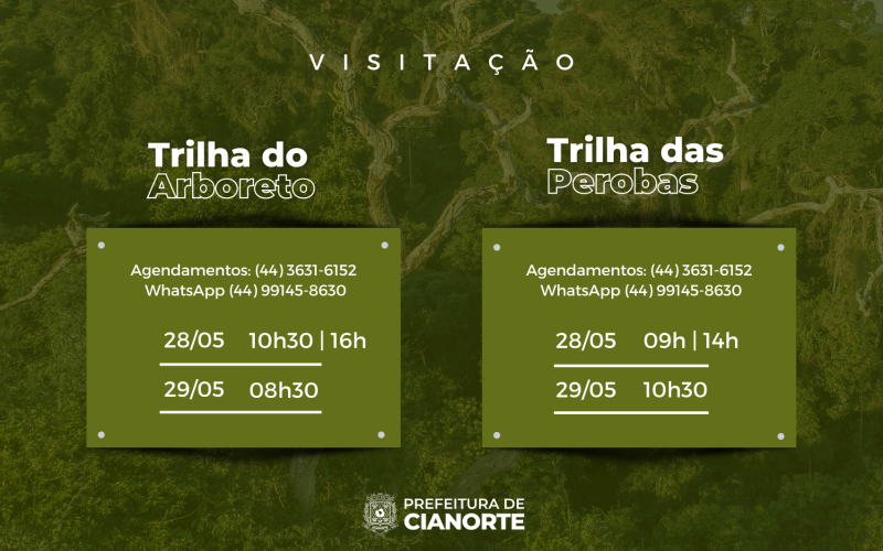 Sábado e domingo têm visitas às trilhas do Cinturão Verde