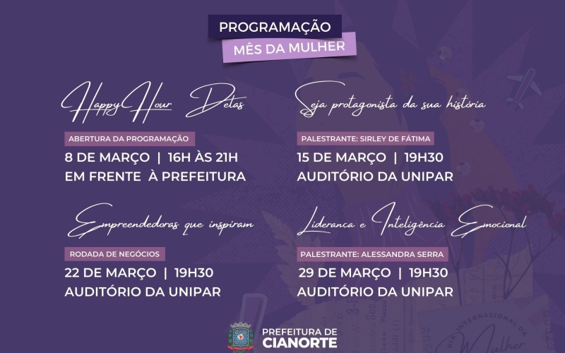 Mês da Mulher tem programação especial em Cianorte