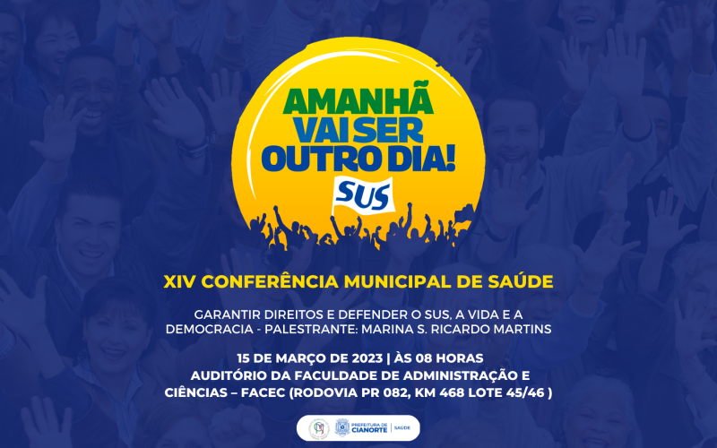Estão abertas as inscrições para a XIV Conferência Municipal de Saúde