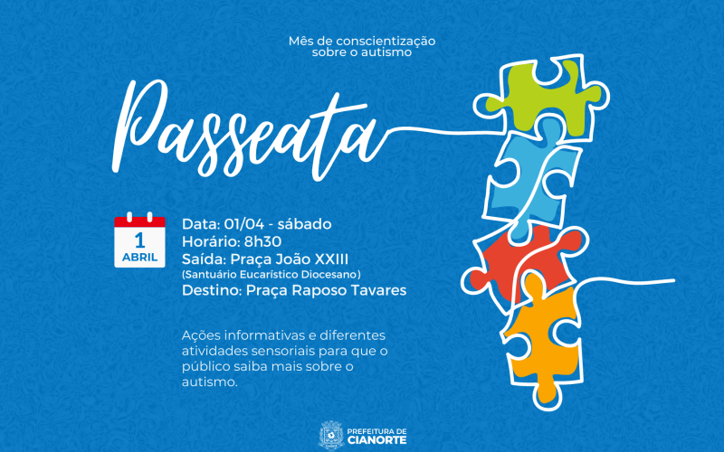 Sábado tem passeata em abertura ao Abril Azul