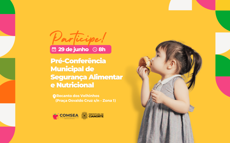 Pré-Conferência Municipal de Segurança Alimentar e Nutricional será nesta quinta-feira