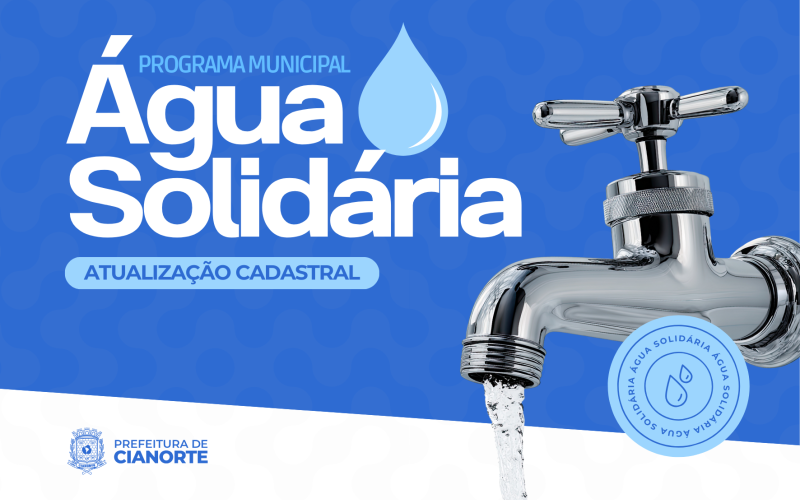 Prazo para atualização no Programa Água Solidária termina na próxima quarta-feira 