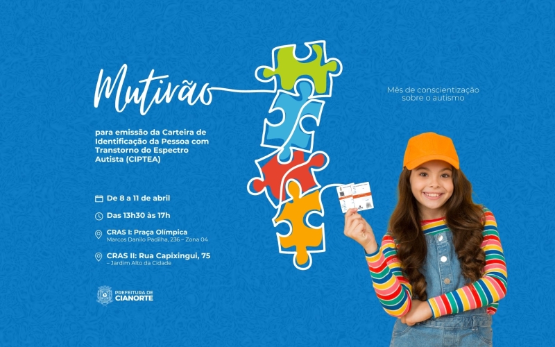 Mutirão facilita acesso à Carteira de Identificação da Pessoa com TEA