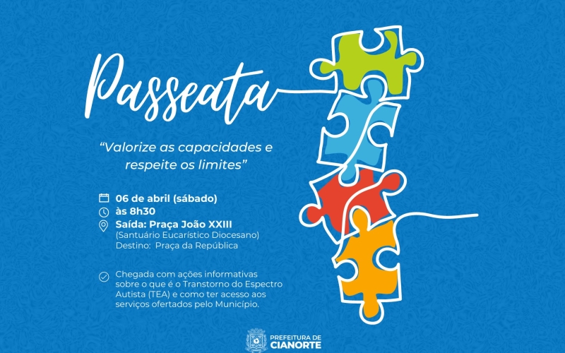Sábado tem passeata e ações sobre o Transtorno do Espectro Autista