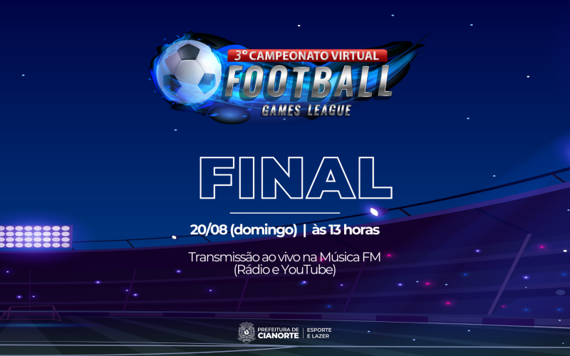 Final do Virtual Football Games League terá transmissão ao vivo no domingo
