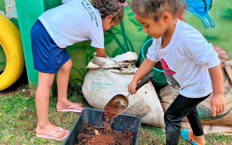 Projeto leva crianças do CMEI Maria Testa Rodrigues a vivenciar experiências com a natureza