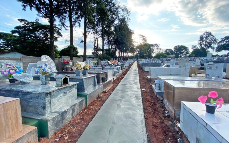 Avançam as obras de acessibilidade no Cemitério Municipal