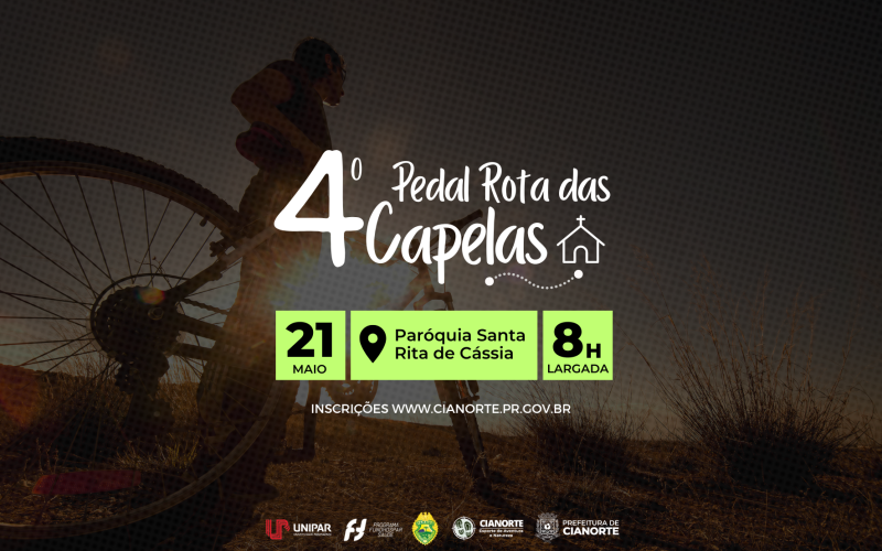 Estão abertas as inscrições para o 4º Pedal Rota das Capelas