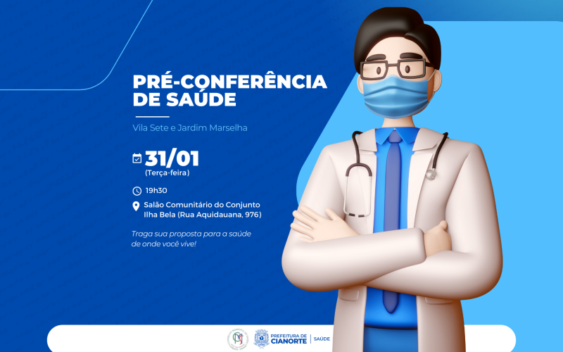 Pré-conferências Municipais de Saúde começam nesta terça-feira