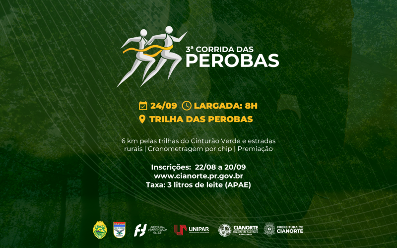 Vem aí a 3ª Corrida das Perobas