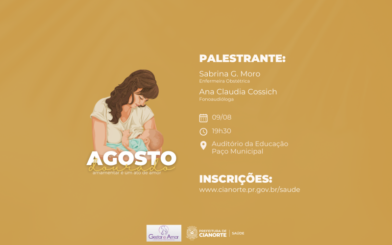 Palestra alusiva ao Agosto Dourado aborda a amamentação 