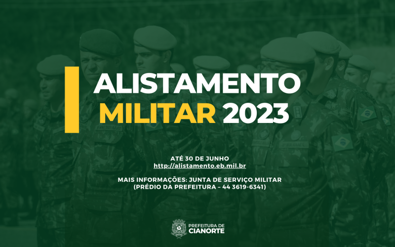 Prazo para alistamento militar obrigatório termina em 30 de junho 