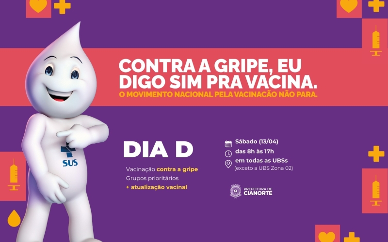 Sábado tem atendimento especial para vacinação em Cianorte