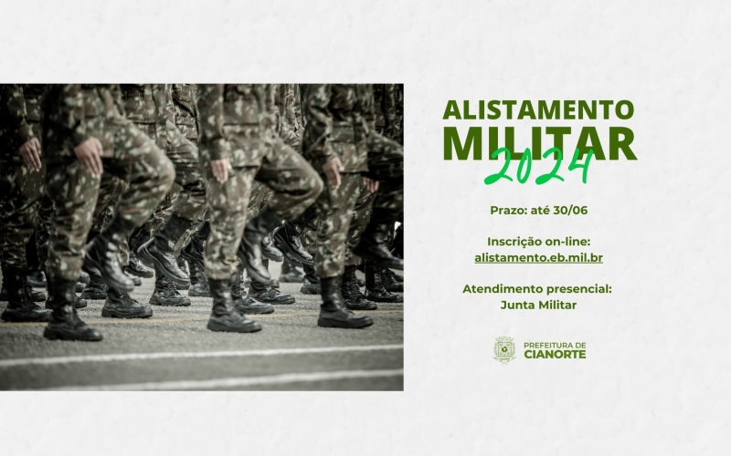 Prazo para alistamento militar obrigatório termina neste domingo