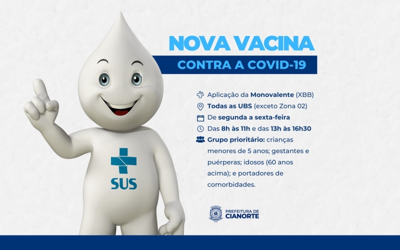 Nova vacina contra Covid-19 começa a ser aplicada nesta quinta-feira em Cianorte