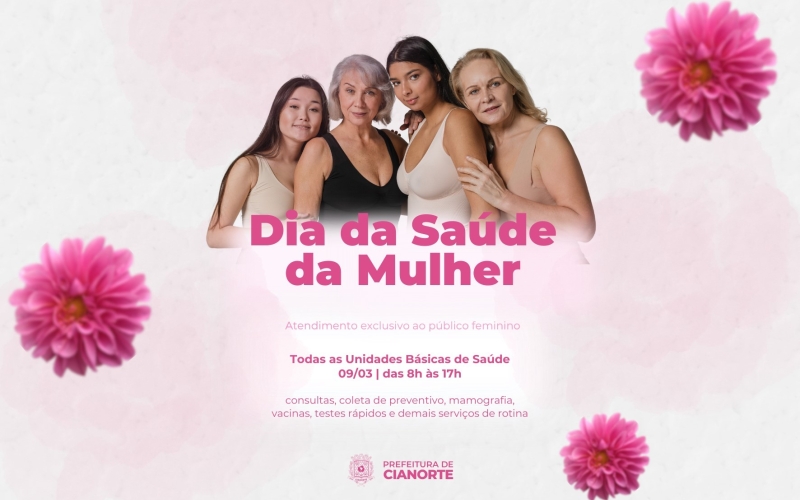 Vem aí o Dia da Saúde da Mulher em Cianorte