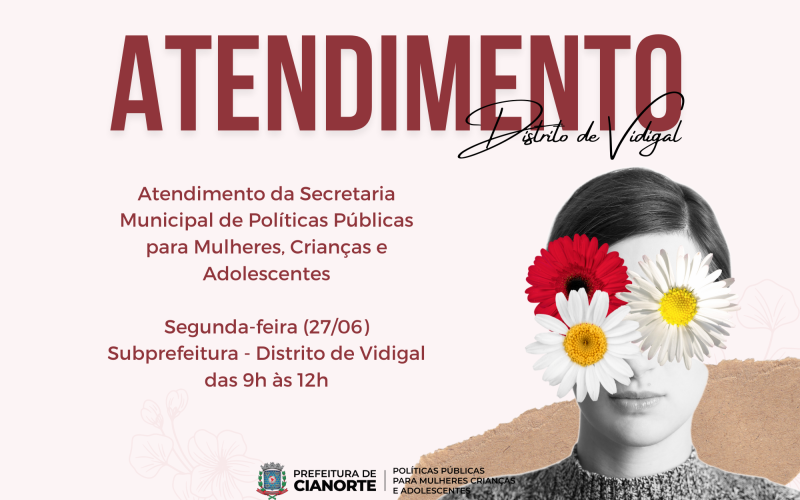 Segunda-feira tem atendimento às mulheres em Vidigal