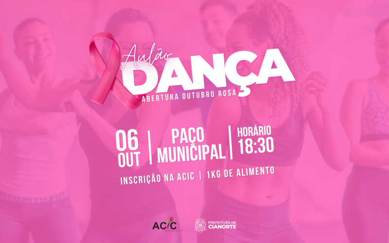 Aulão de Dança marca início da programação do Outubro Rosa