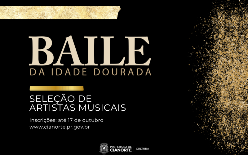Projeto Baile Idade Dourada tem edital para seleção de artistas musicais