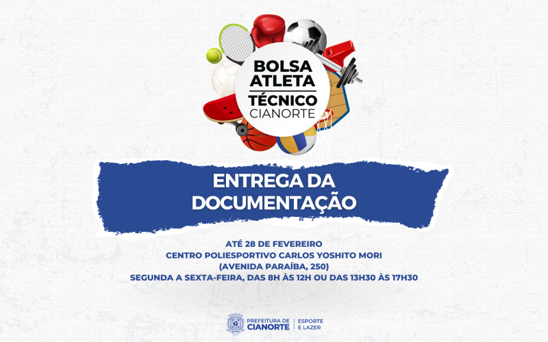 Prazo para entrega da documentação do Bolsa Atleta, Paratleta e Técnico termina nesta terça-feira