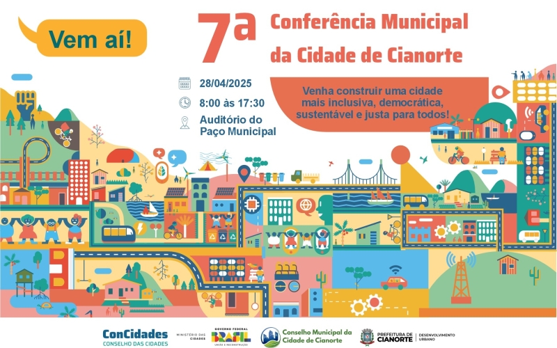 7ª Conferência Municipal das Cidades será nesta segunda-feira