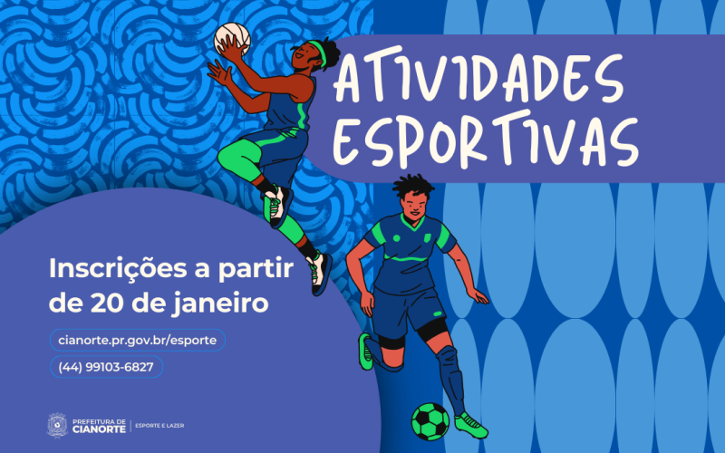 Secretaria de Esporte abre inscrições para as atividades esportivas da Prefeitura a partir de 20/01
