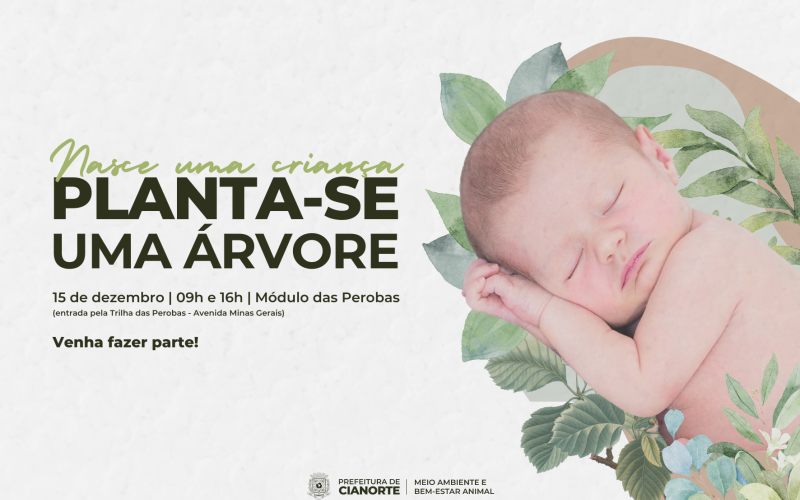 Pais são convidados para plantio de árvores alusivo aos bebês nascidos em 2023