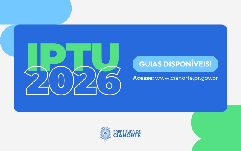 Carnês do IPTU 2026 estão disponíveis no site do Município
