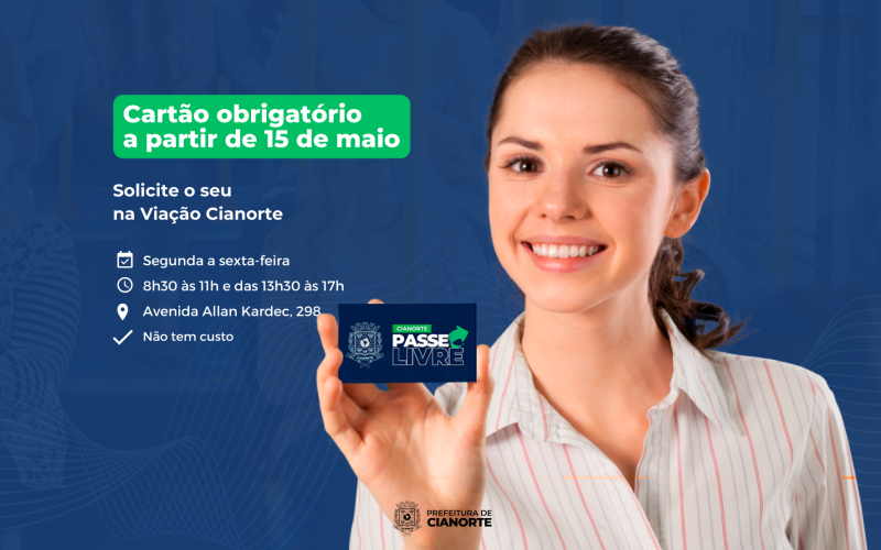 Cartão do Passe Livre é obrigatório a partir de segunda-feira