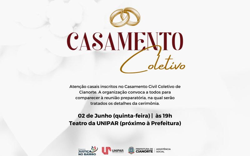 Casais inscritos no Casamento Coletivo participam de reunião preparatória