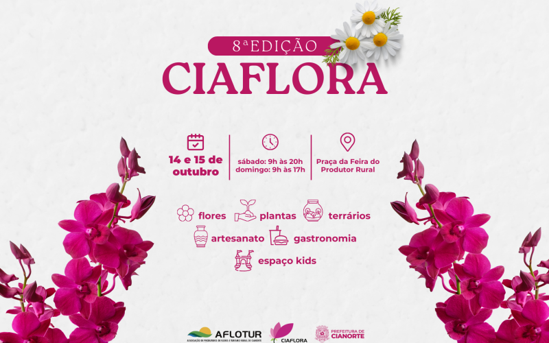 Sábado e domingo tem 8ª Ciaflora em Cianorte