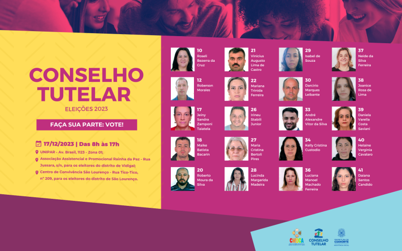 Domingo tem eleição do Conselho Tutelar em Cianorte