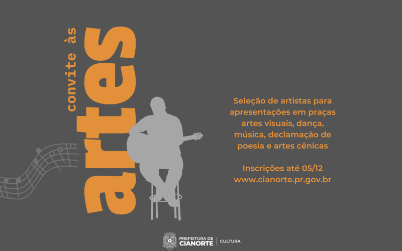 Convite às Artes segue com inscrições abertas até 05 de dezembro