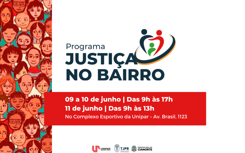 Cianorte recebe Justiça no Bairro nesta semana