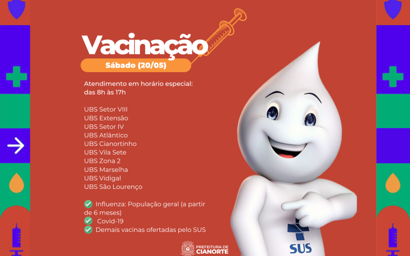 Cianorte estende a vacinação contra a gripe para o público geral