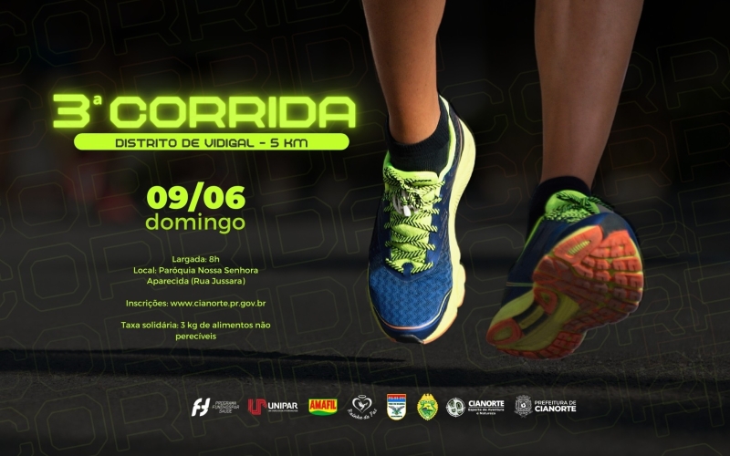 Última semana para inscrição na 3ª Corrida do Distrito de Vidigal