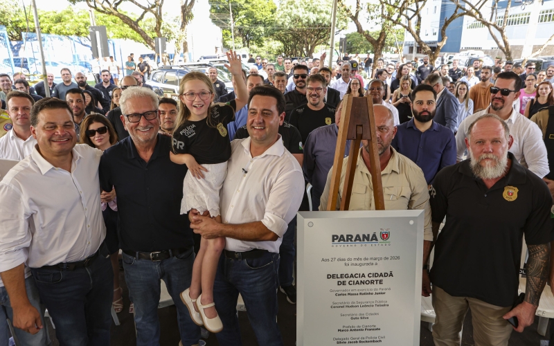 Solenidade com governador celebra inauguração da Delegacia Cidadã de Cianorte