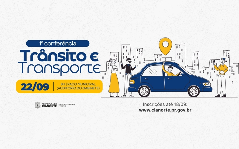 Inscrições para a 1ª Conferência Municipal de Trânsito e Transporte encerram quinta-feira